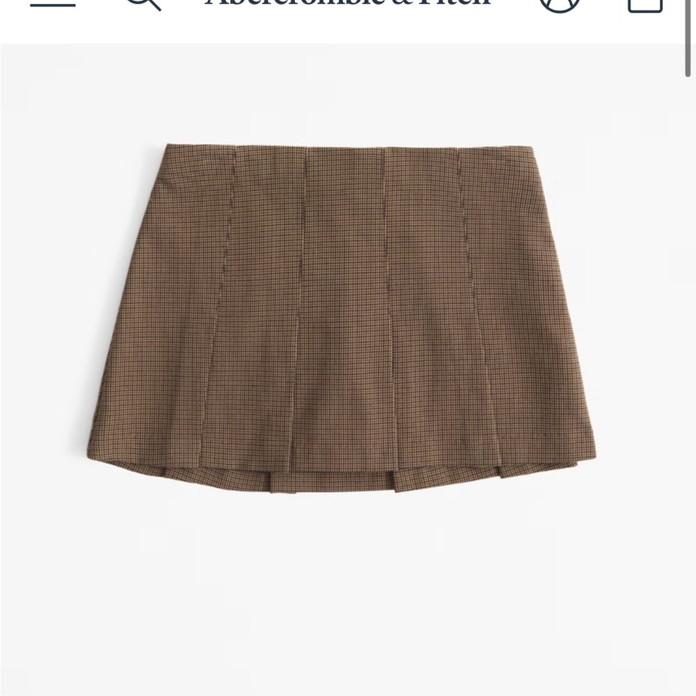 Brown Plaid Women's Skirt